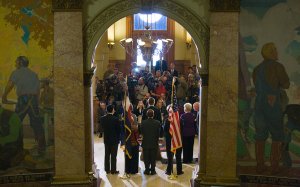 Ceremony at the State Capitol building in Denver.
