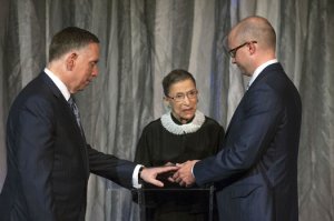 Justice Ginsburg performs an historic marriage ceremony.