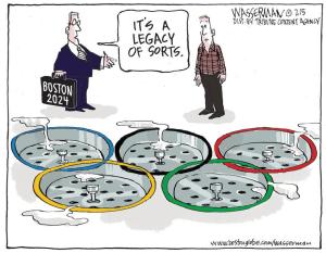 Boston Globe cartoon by Dan Wasserman.