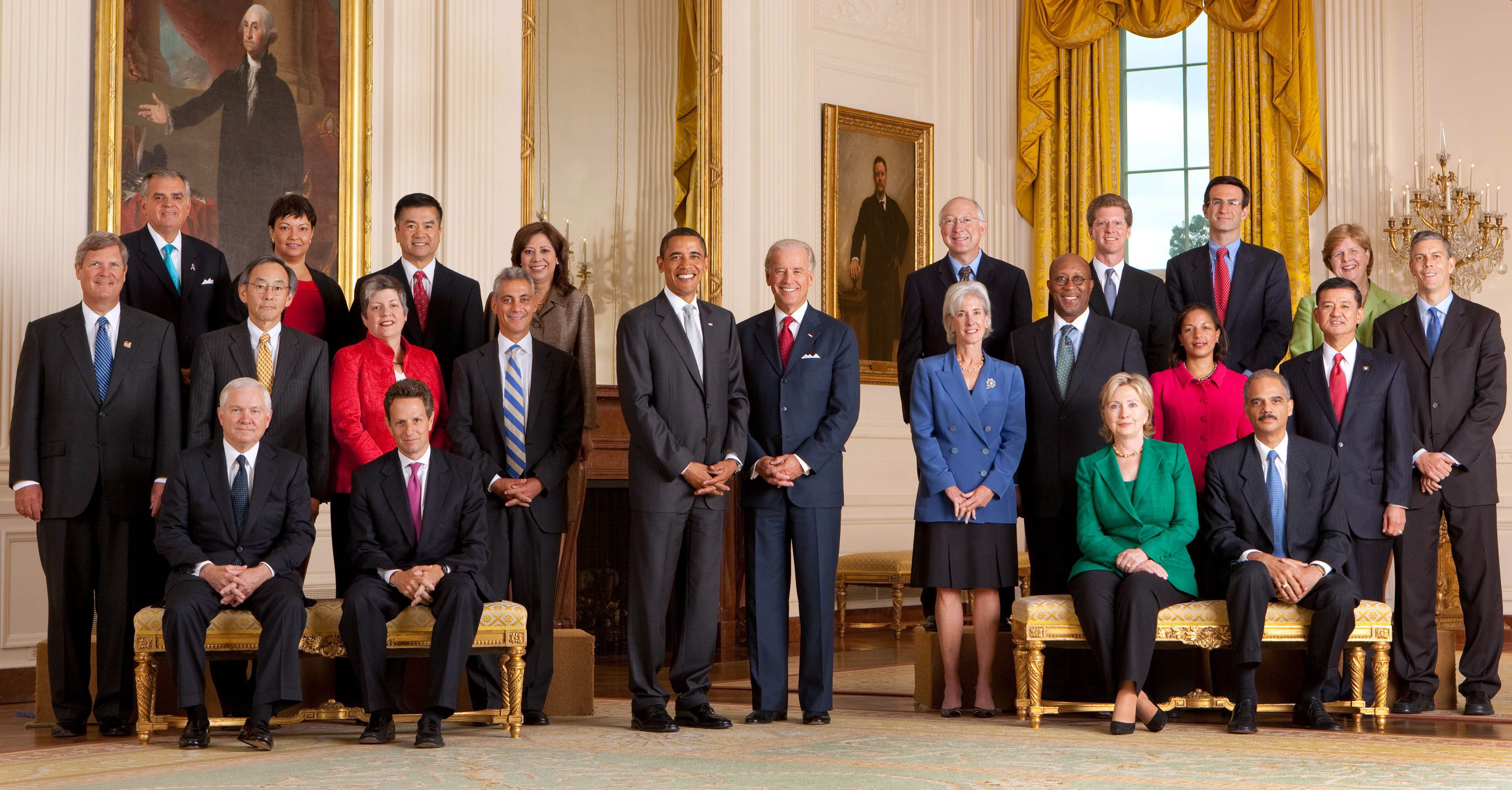 Official White House photo of Obama Cabinet